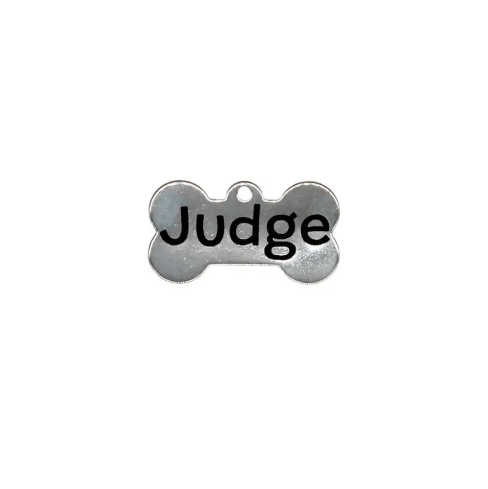 Dog bone shaped tag.