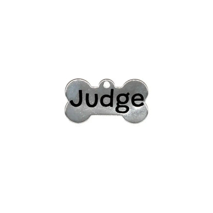 Dog bone shaped tag.