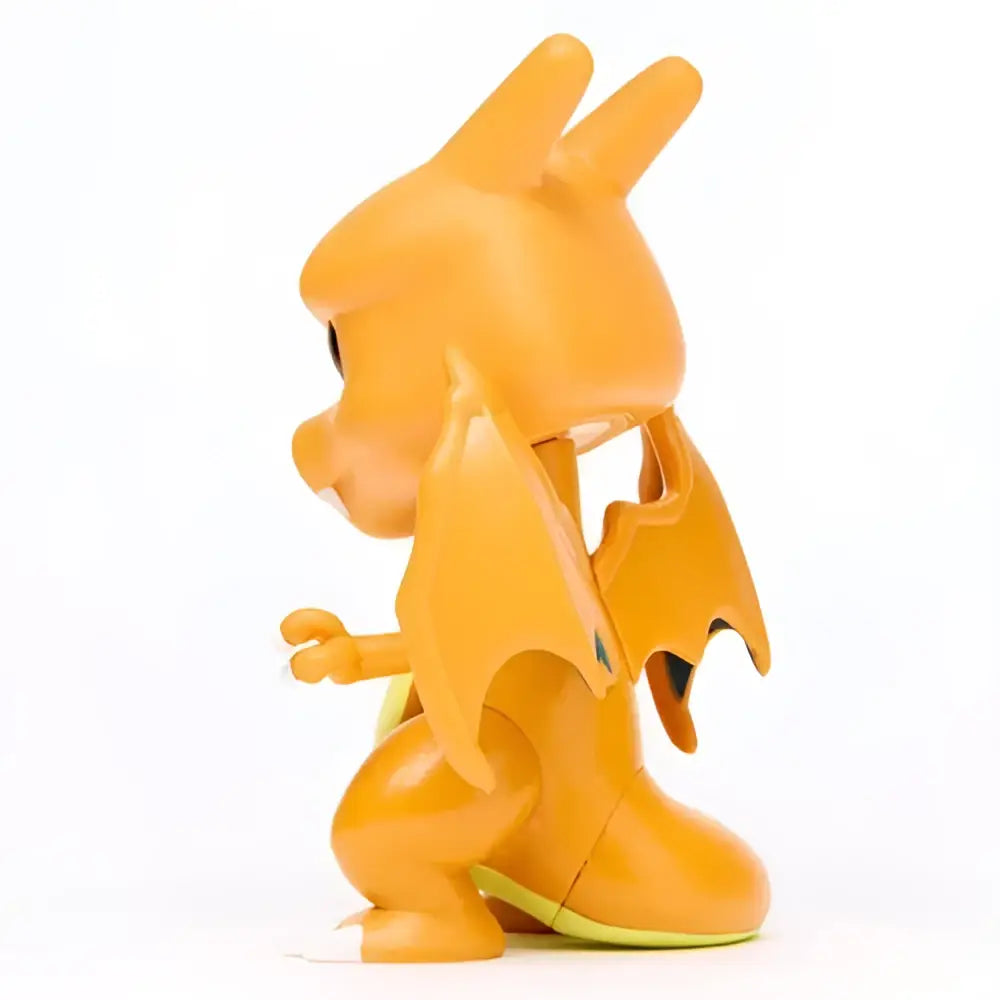 Orange plastic vinyl figure of stylized chibi charizard funko pop with bat-like wings and pointed ears