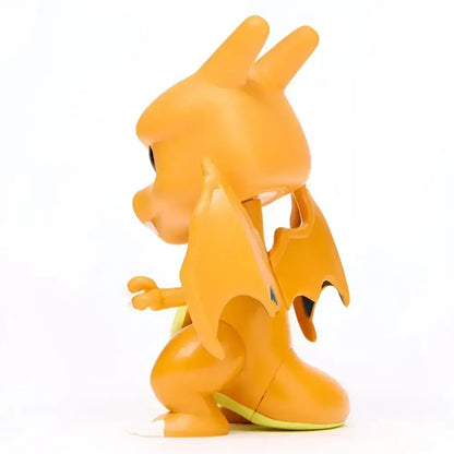Orange plastic vinyl figure of stylized chibi charizard funko pop with bat-like wings and pointed ears