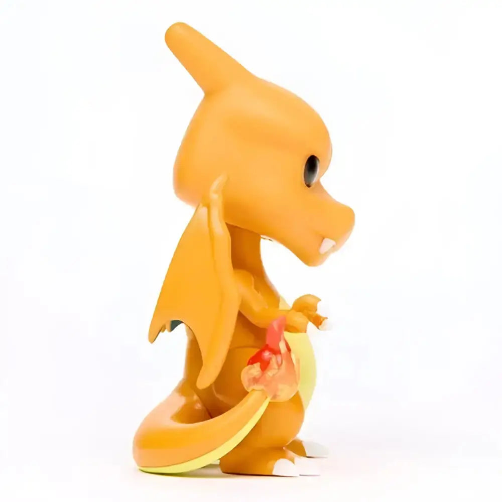Orange plastic charizard funko pop vinyl figure with red flame on tail collectible toy number 843