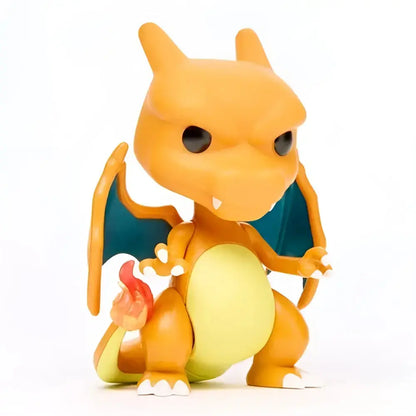 Pokemon Charizard Funko Pop vinyl figure with orange and yellow body, teal wings, white claws, and red flame tail