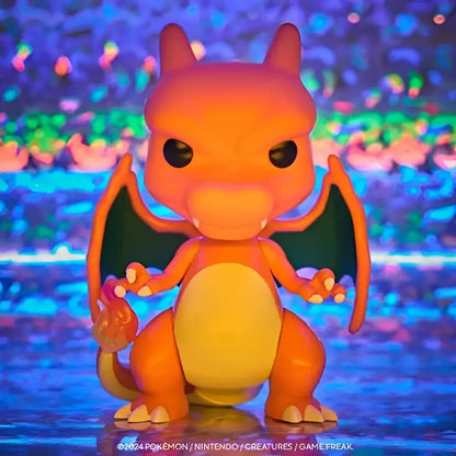 Pokemon Charizard Funko Pop vinyl figure #843 with orange yellow glossy plastic and black wings