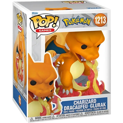 Pokemon charizard premium funko pop vinyl figure 1213 featuring orange and yellow vinyl from the pokémon series