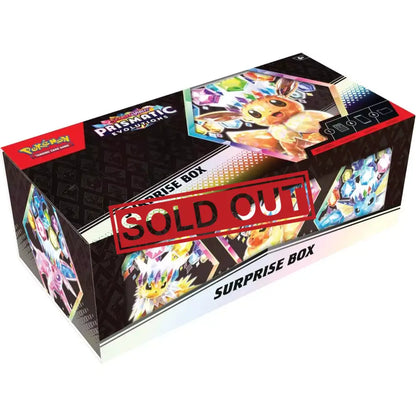 Pokémon Prismatic Evolutions Surprise Box.