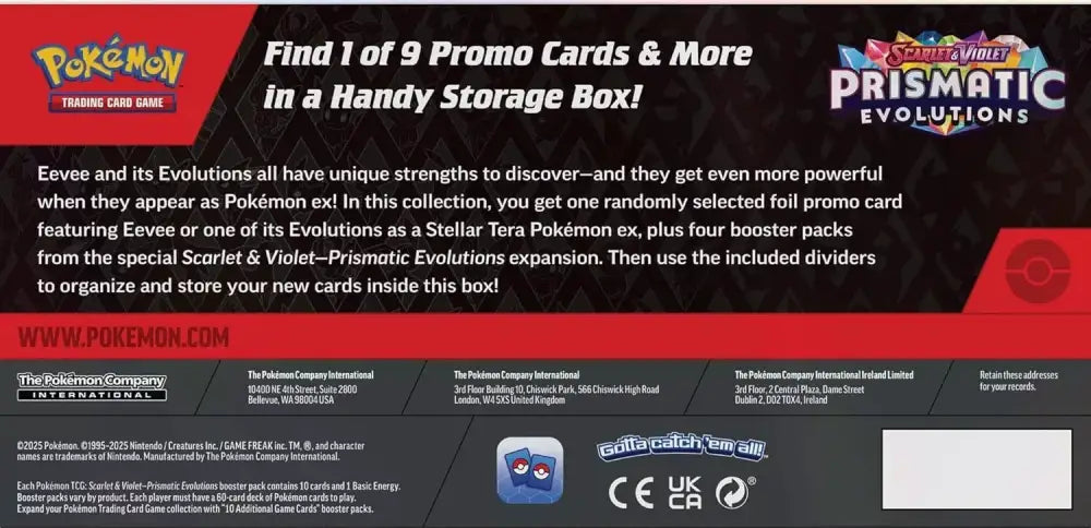 Pokémon trading card game product.