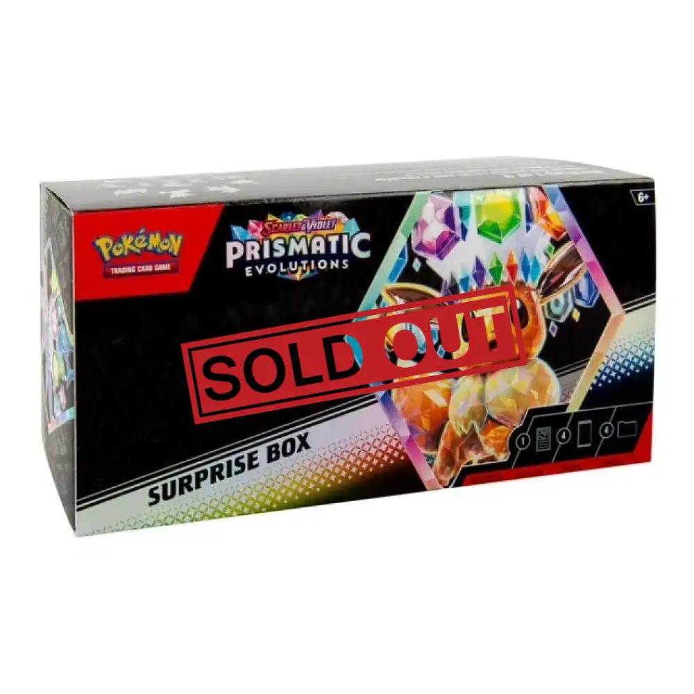 Pokémon Prismatic Evolutions surprise box.