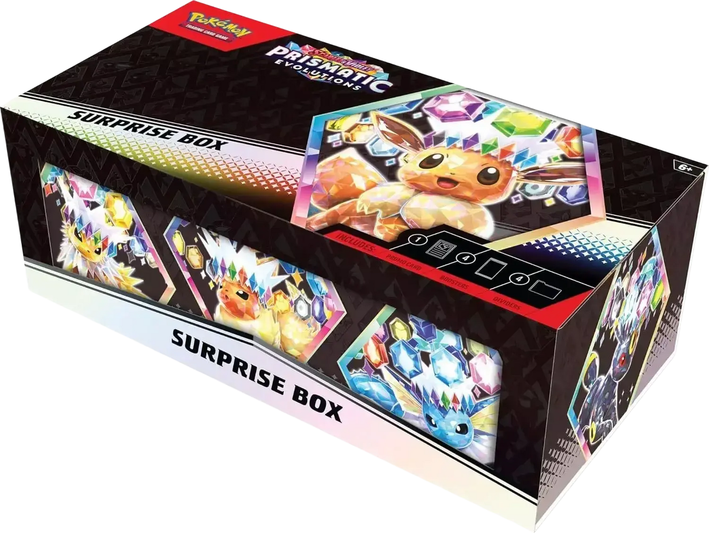 Pokémon Prismatic Evolutions Surprise Box.