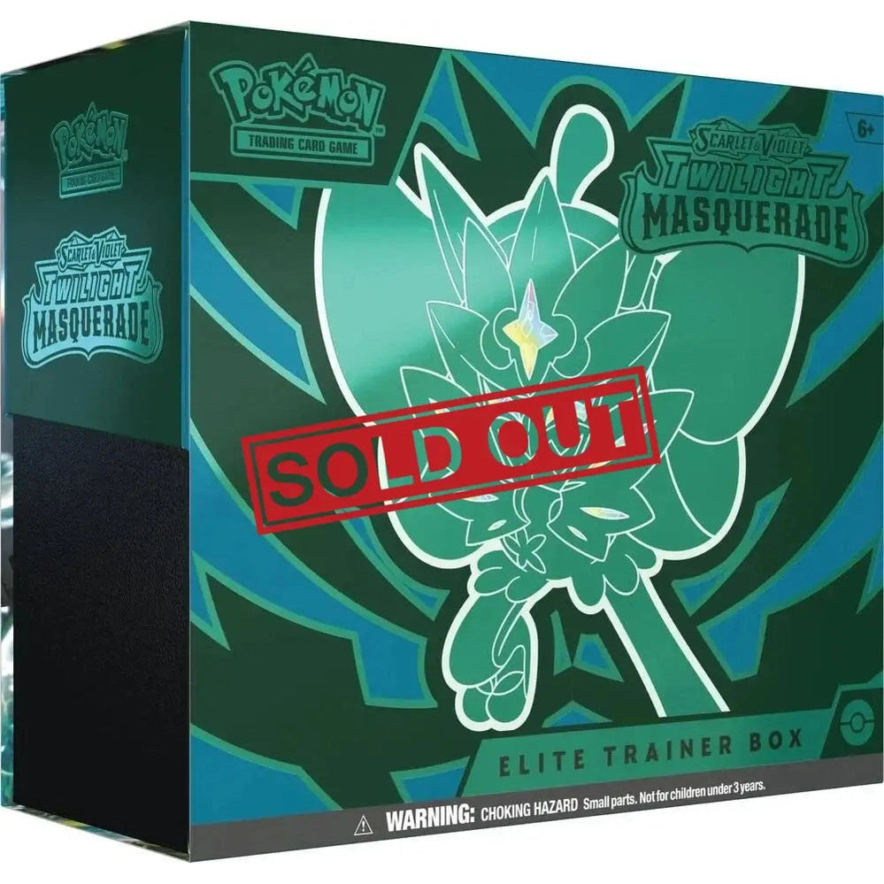 Pokémon TCG Scarlet & Violet Twilight Masquerade Elite Trainer Box.