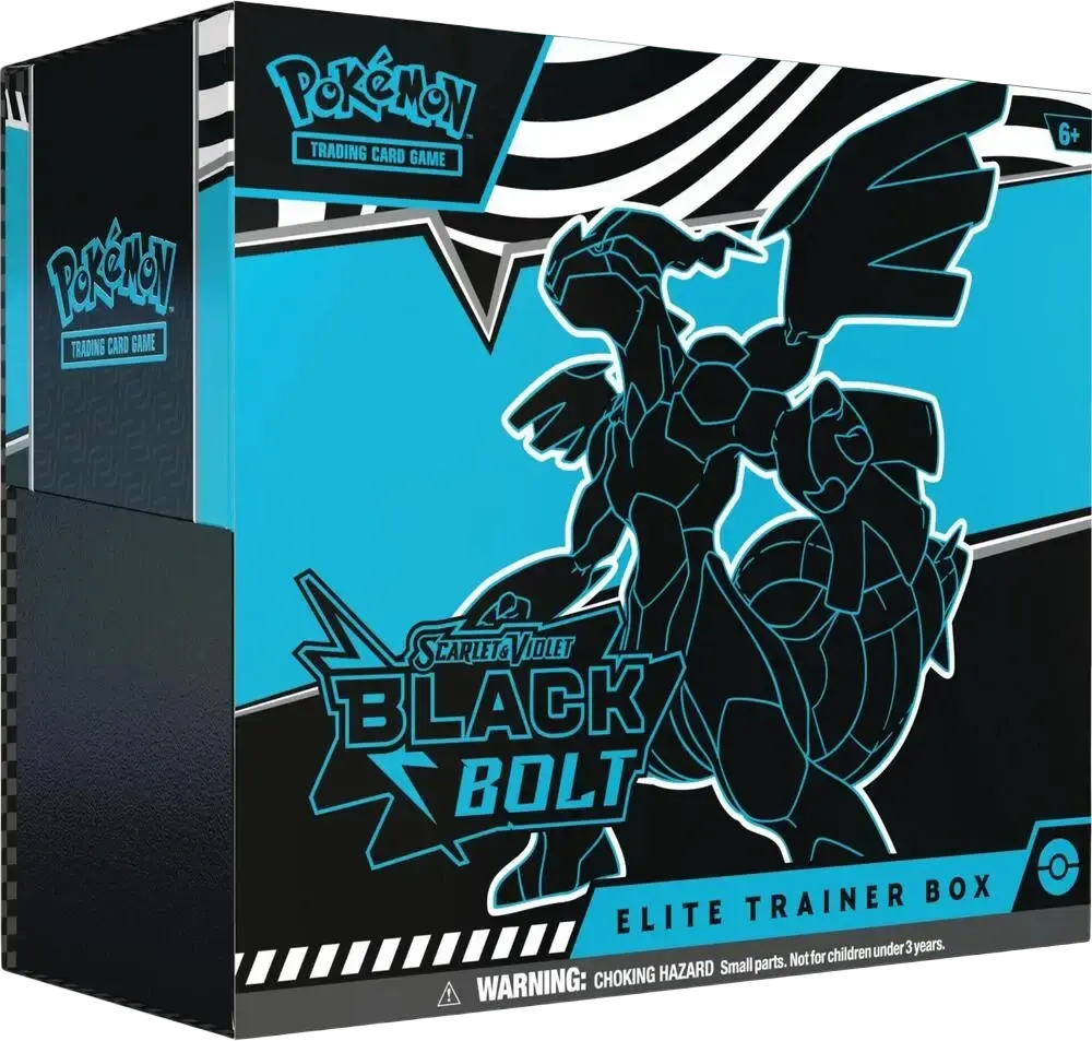 A ’Sold Out’ Pokémon Trading Card Game Scarlet & Violet Black Bolt Elite Trainer Box.