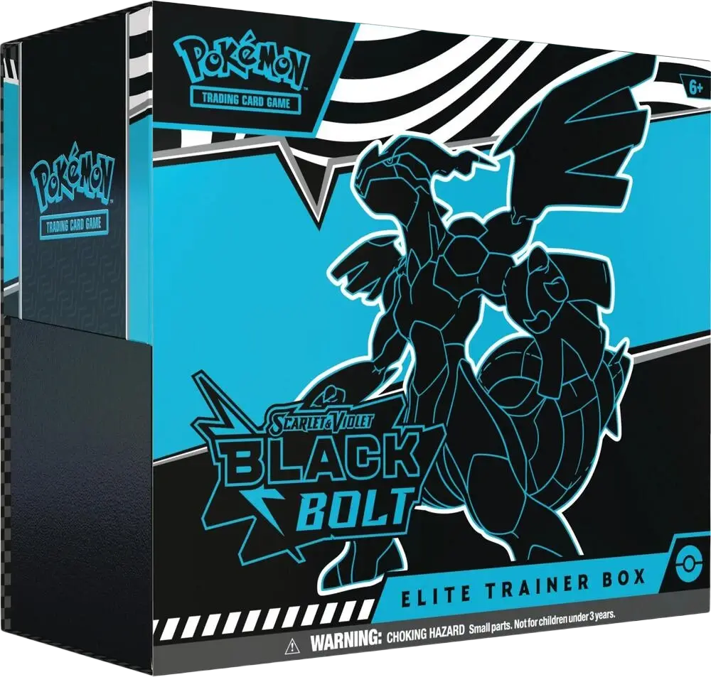 A ’Sold Out’ Pokémon Trading Card Game Scarlet & Violet Black Bolt Elite Trainer Box.