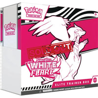A sold-out Pokémon Scarlet & Violet White Flare Elite Trainer Box.