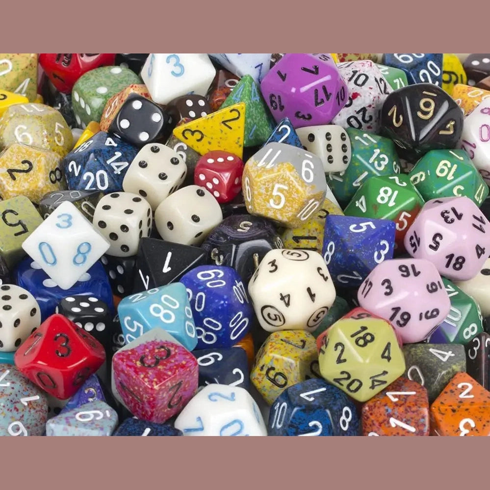 A colorful assortment of polyhedral dice.