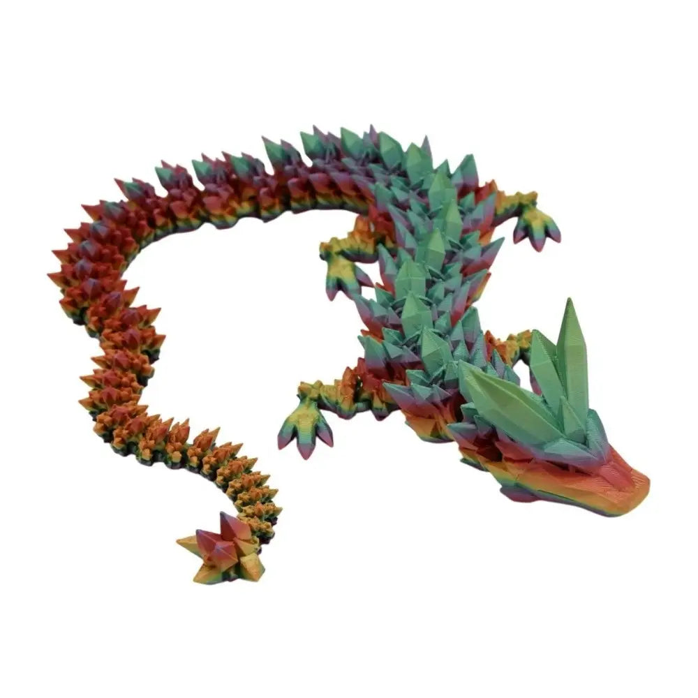 Articulated crystal dragon figurine.