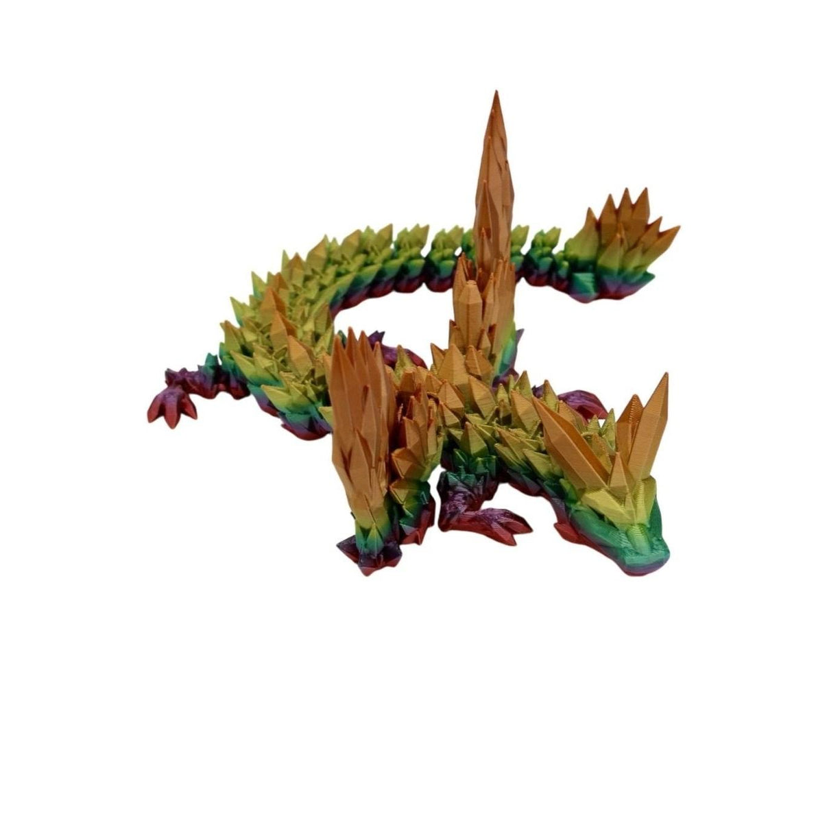 Rainbow Crystal Wing Dragon Fidget Toy - 3D Printed Articulated Dragon - Alchemist Cards & Games