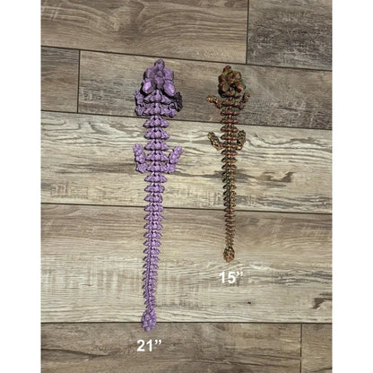 Two articulated dragon tails.