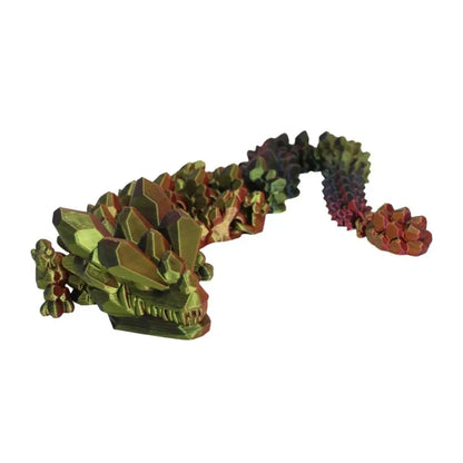 Articulated crystal dragon figurine.