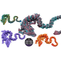 Rose Dragon Fidget Toy - 3D Printed Articulated Dragon - Alchemist Cards & Games