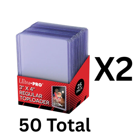 Ultra PRO 3" x 4" Regular Toploader - 50 Toploaders - Pokemon, Magic, Sports