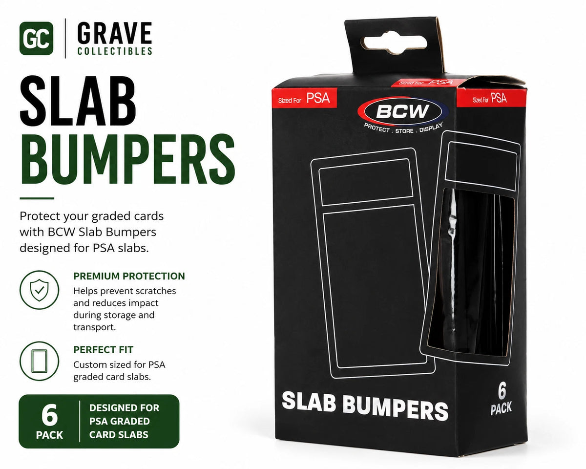 BCW PSA Slab Bumpers Black - 6 Pack - Protect PSA Pokemon, Sports, & More