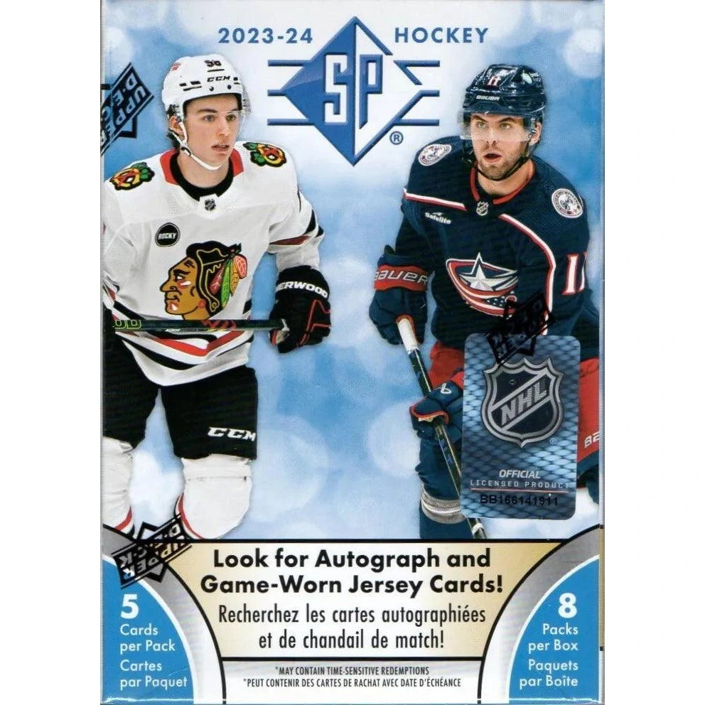 2023-24 Upper Deck NHL SP Hockey Trading Card Blaster Box
