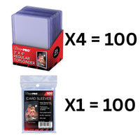 Ultra PRO 3" x 4" Regular 100 Toploaders & 100 Sleeves - Pokemon, Magic, Sports