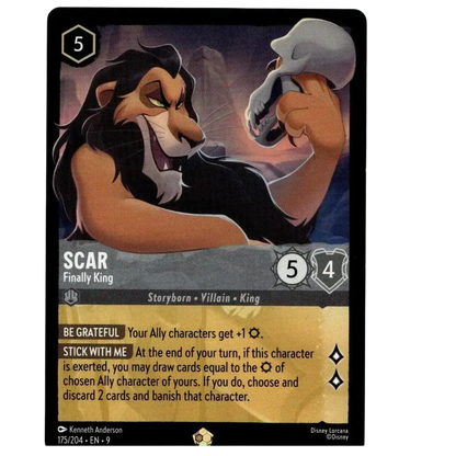 Scar – Finally King 175/204 – Legendary – Disney Lorcana Fabled