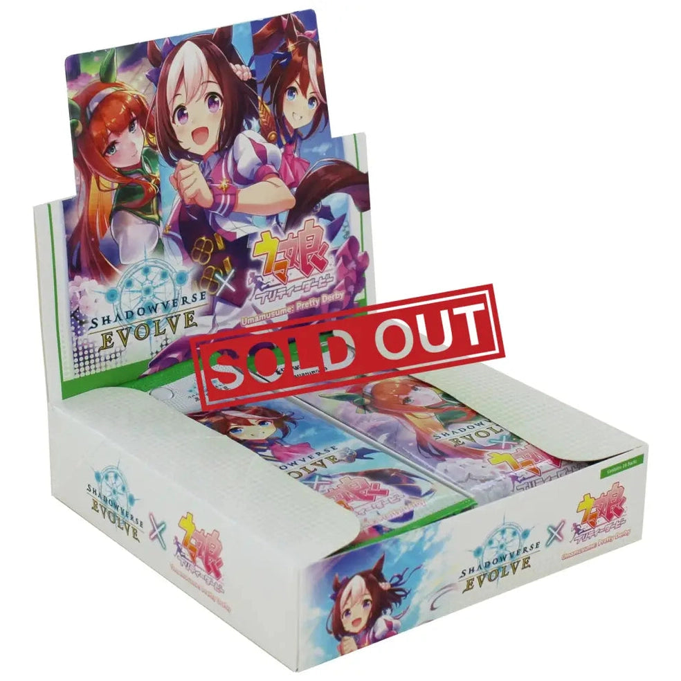 A display box containing packs of collectible trading cards.