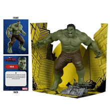 Green muscular hulk scale posed figure with brown pants and detailed face from spider-man brand new day collection