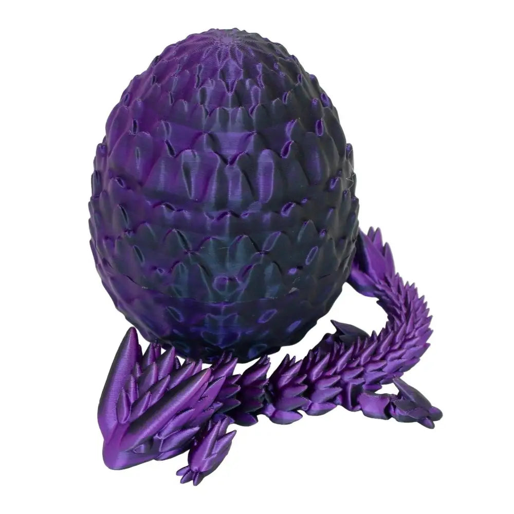 Purple dragon egg with articulated dragon.