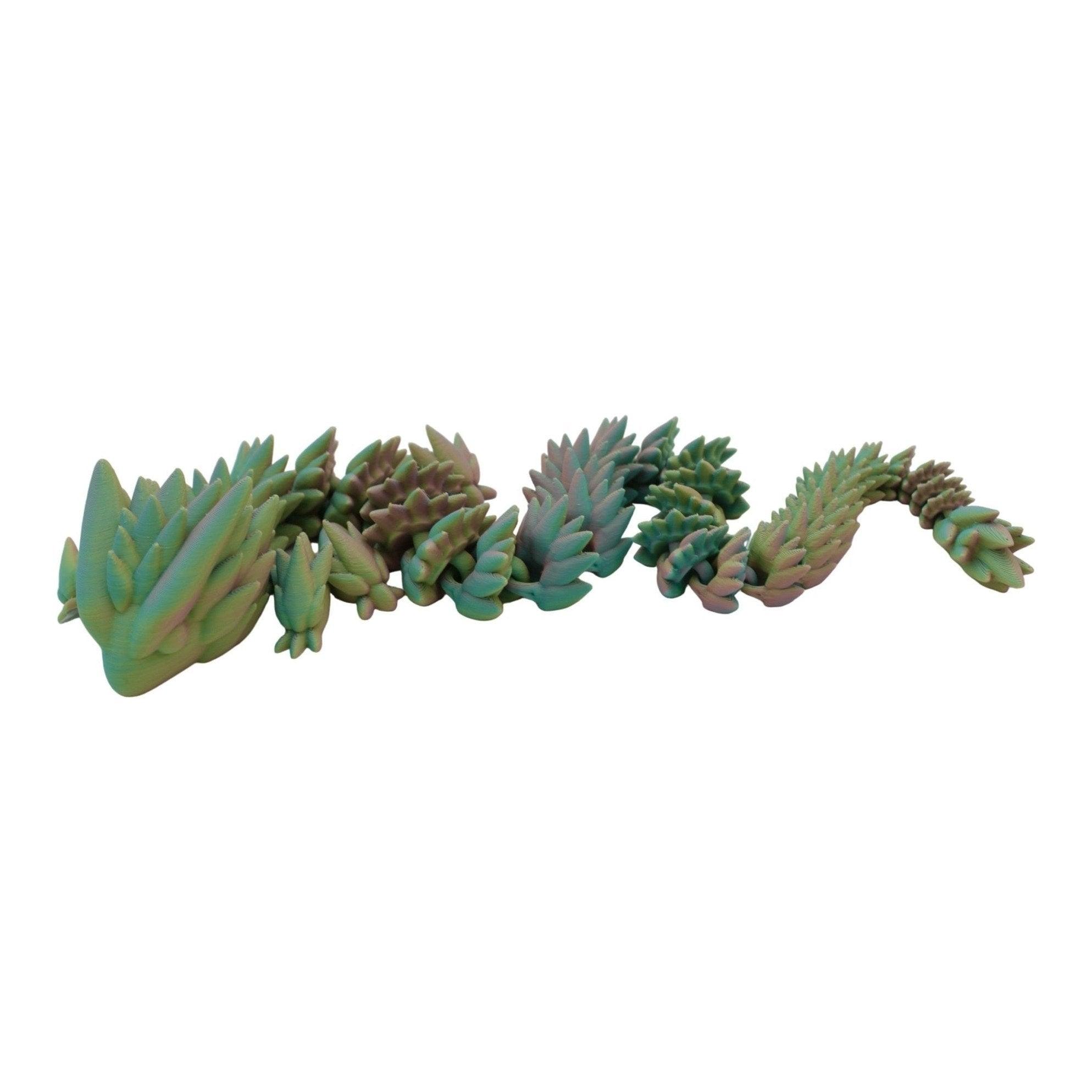 Spiky Dragon Fidget Toy - 3D Printed Articulated Dragon - Alchemist Cards & Games