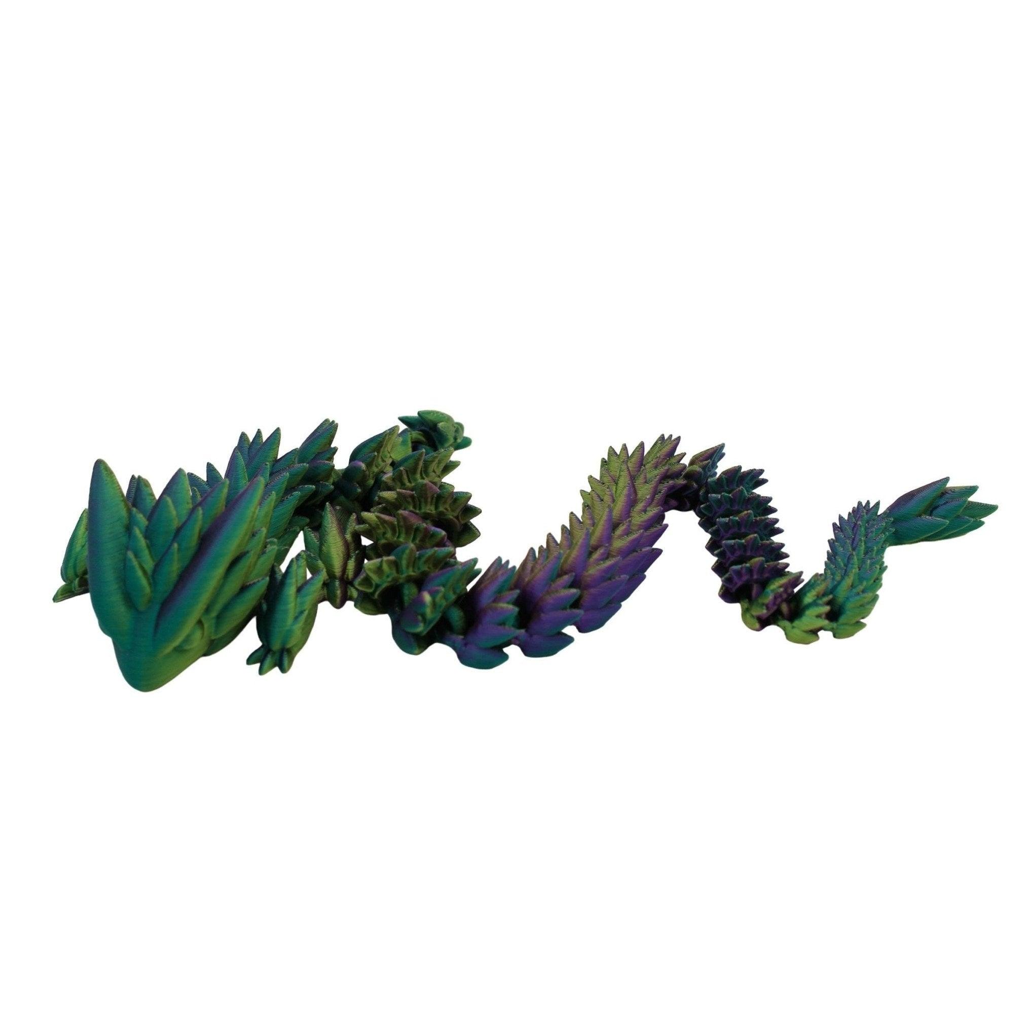 Spiky Dragon Fidget Toy - 3D Printed Articulated Dragon - Alchemist Cards & Games