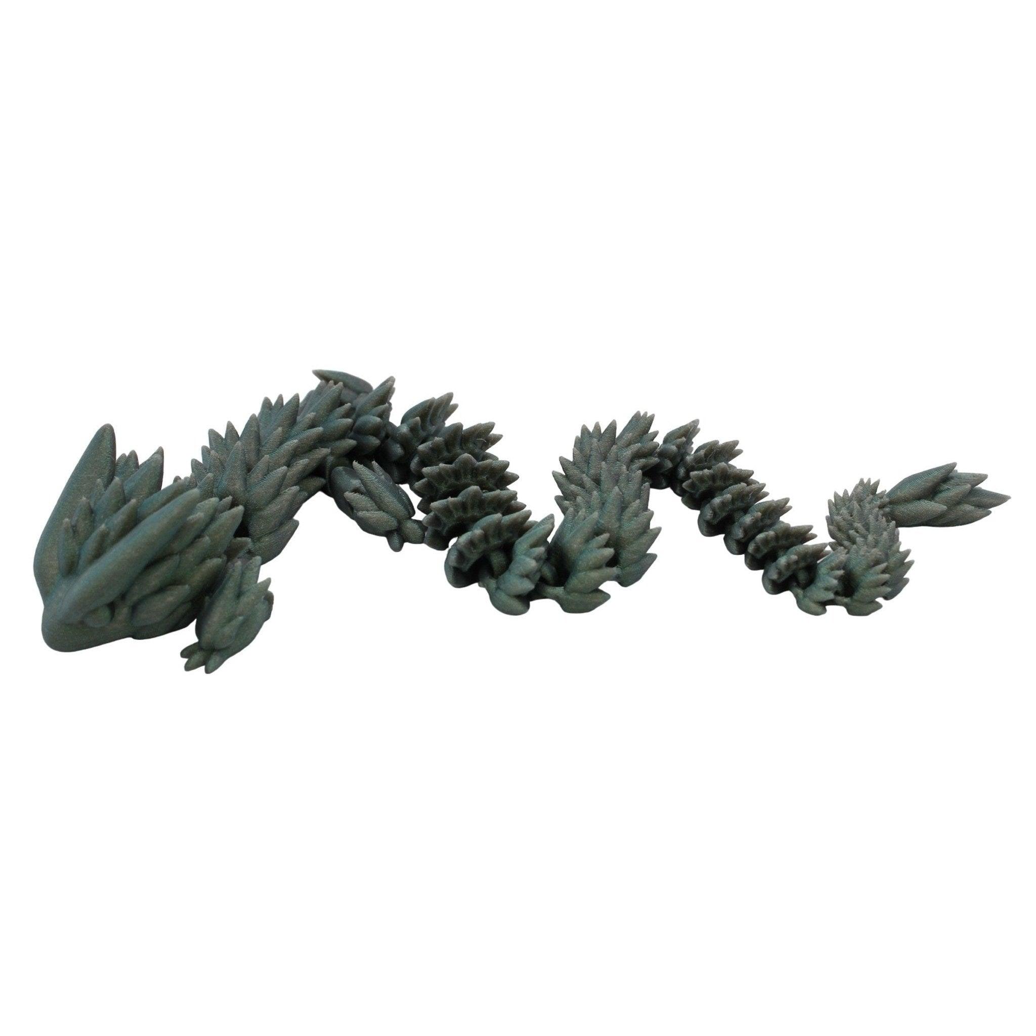 Spiky Dragon Fidget Toy - 3D Printed Articulated Dragon - Alchemist Cards & Games