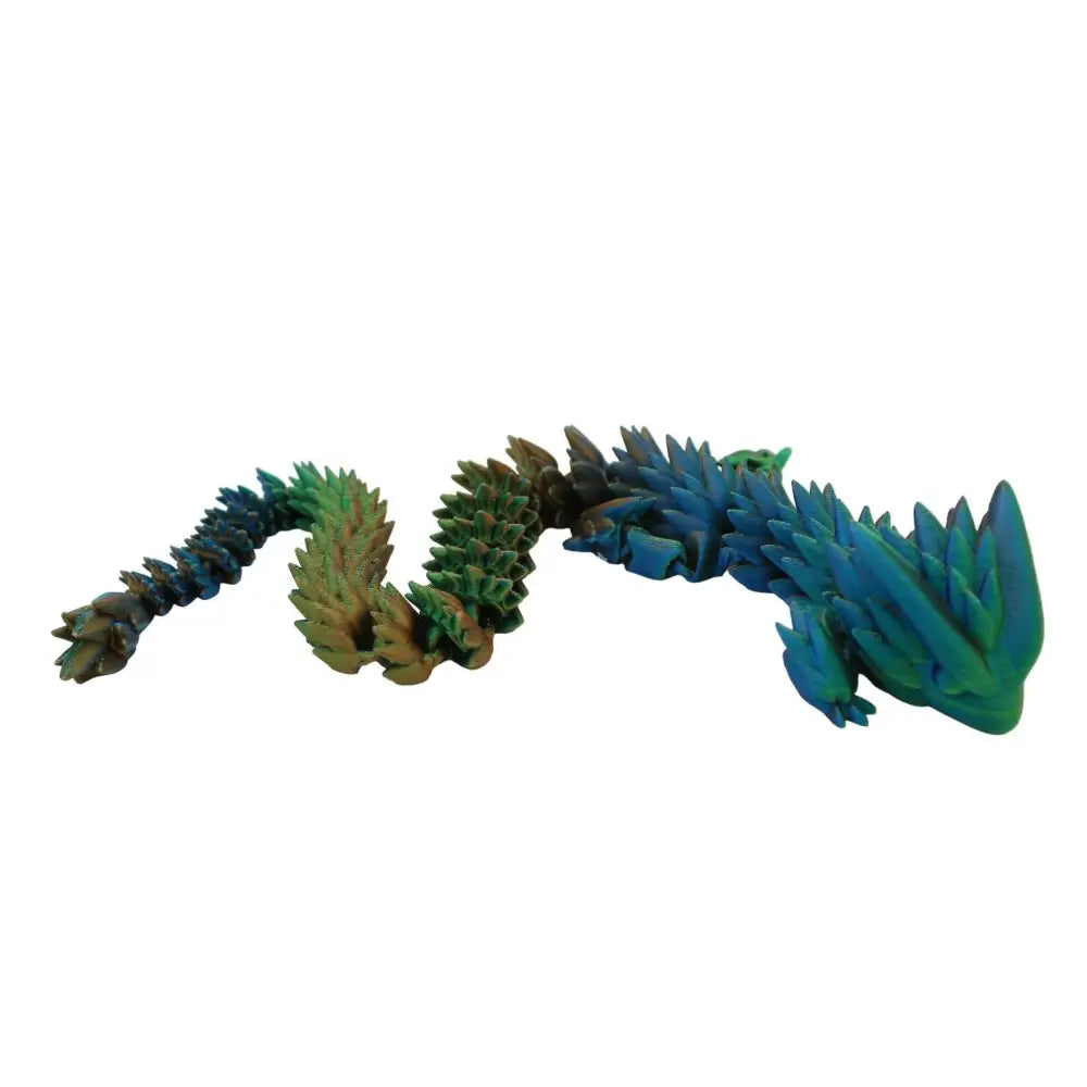 Articulated crystal dragon figurine.