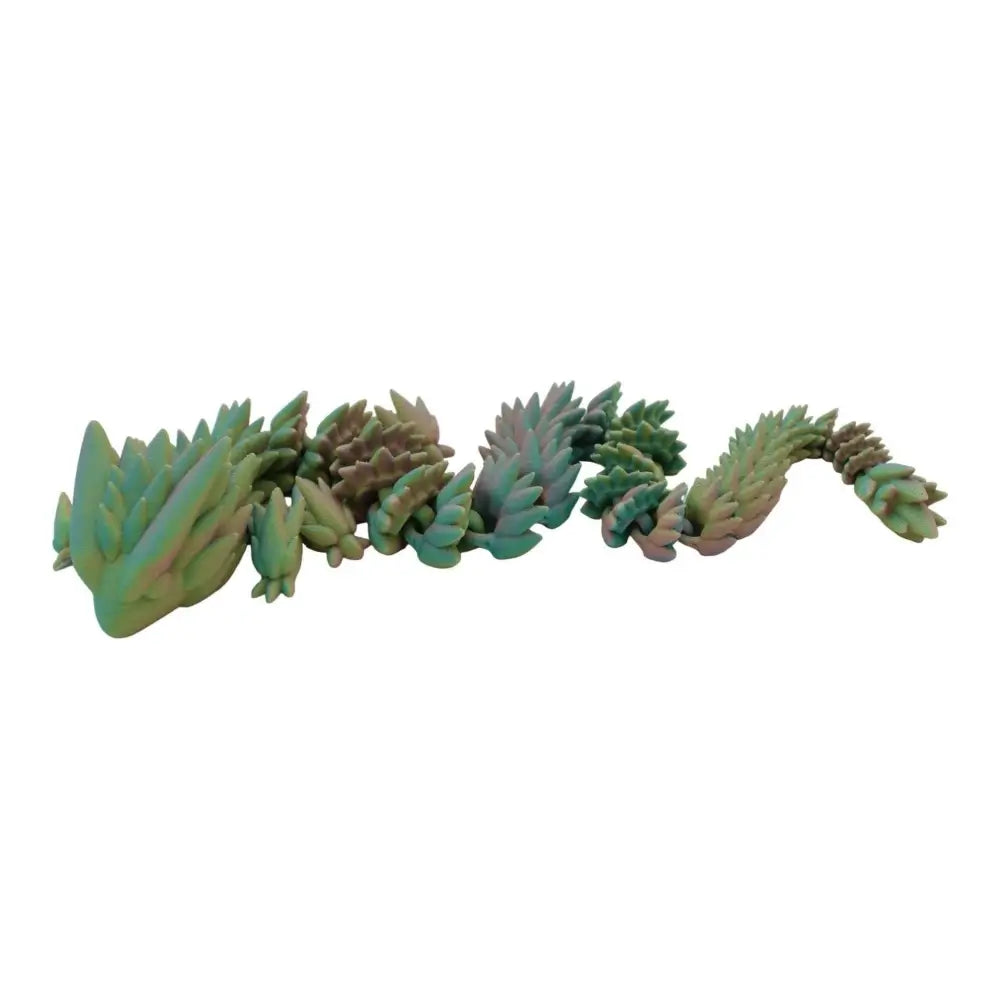 Articulated green dragon.