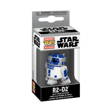 Star Wars R2-D2 Funko Pocket Pop! Key Chain in original packaging. The white & blue R2-D2 droid is visible.