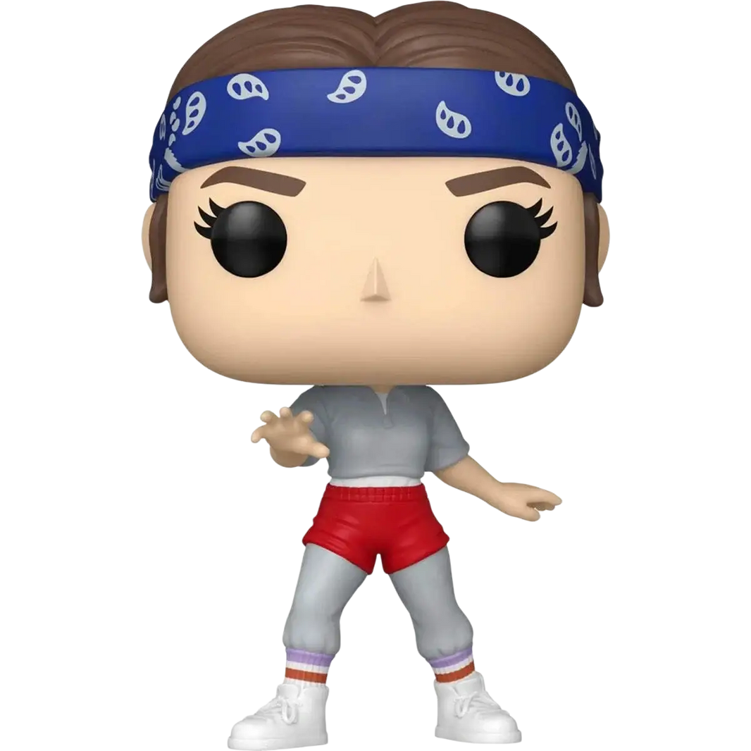 Stranger things season 5 eleven funko pop vinyl figure wearing blue paisley bandana gray shirt red shorts sneakers
