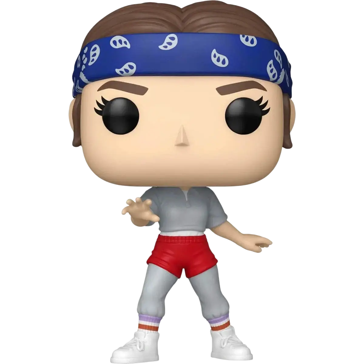 Stranger things season 5 eleven funko pop vinyl figure wearing blue paisley bandana gray shirt red shorts sneakers