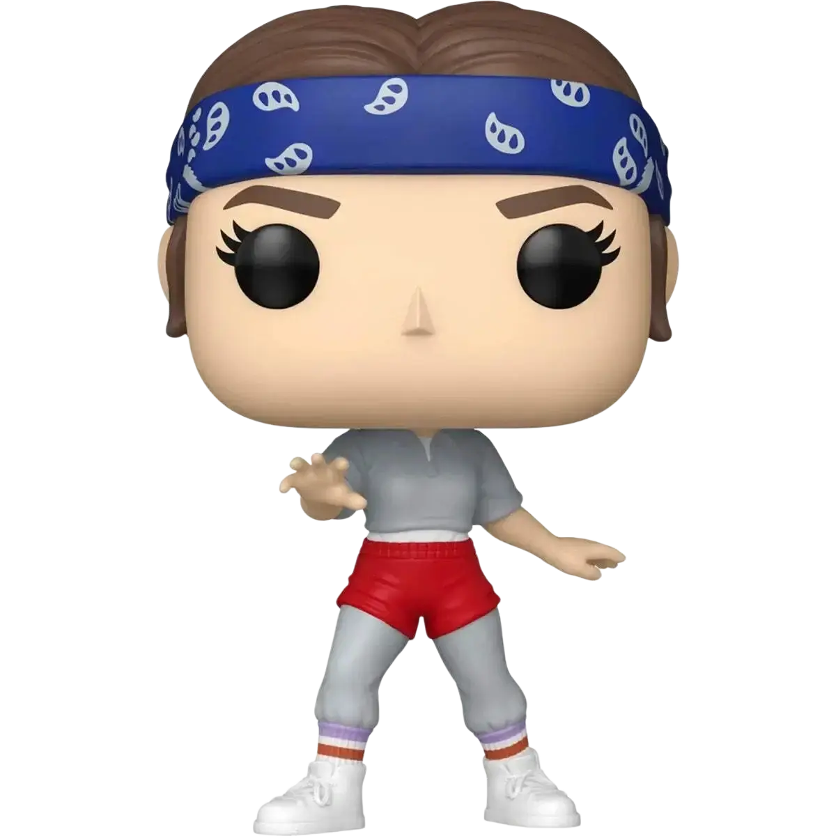 Stranger things season 5 eleven funko pop vinyl figure wearing blue paisley bandana gray shirt red shorts sneakers