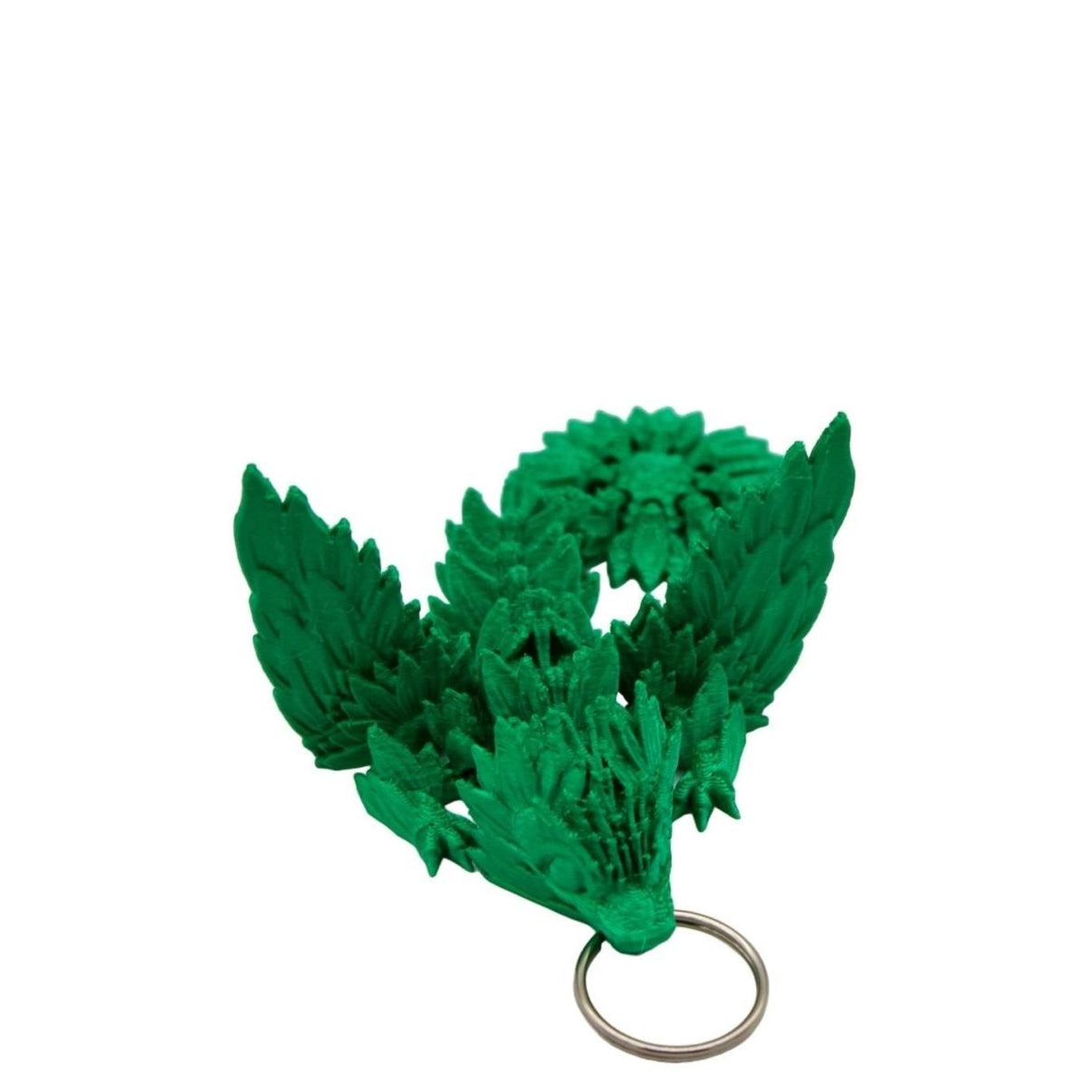 Sunflower Dragon Keychain - 3D Printed Articulated Dragon - Alchemist Cards & Games