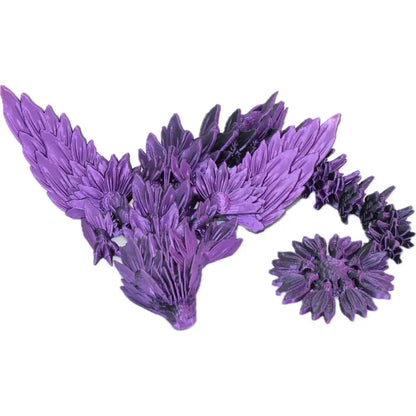 Purple crystalline dragon figurine.