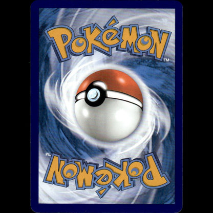 A classic red and white poké ball centered on a swirling blue background, framed by the iconic yellow ’pokémon’ logo.