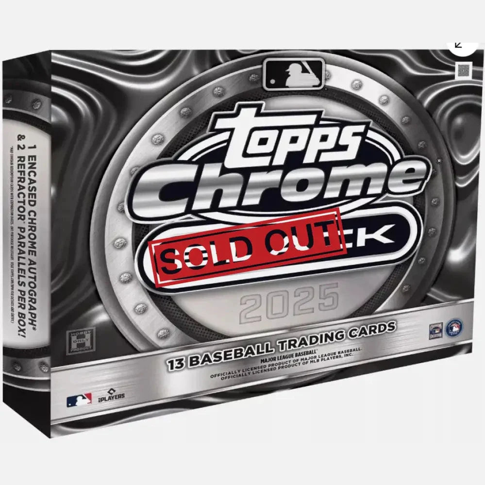Topps Chrome Black 2025 baseball card box.