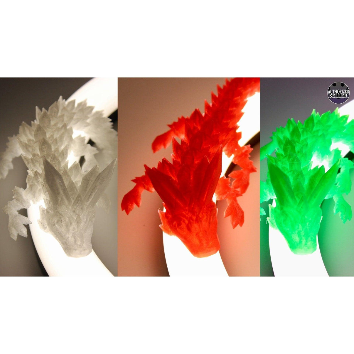 Translucent Crystal Dragon Fidget Toy - Articulated Dragon - Alchemist Cards & Games