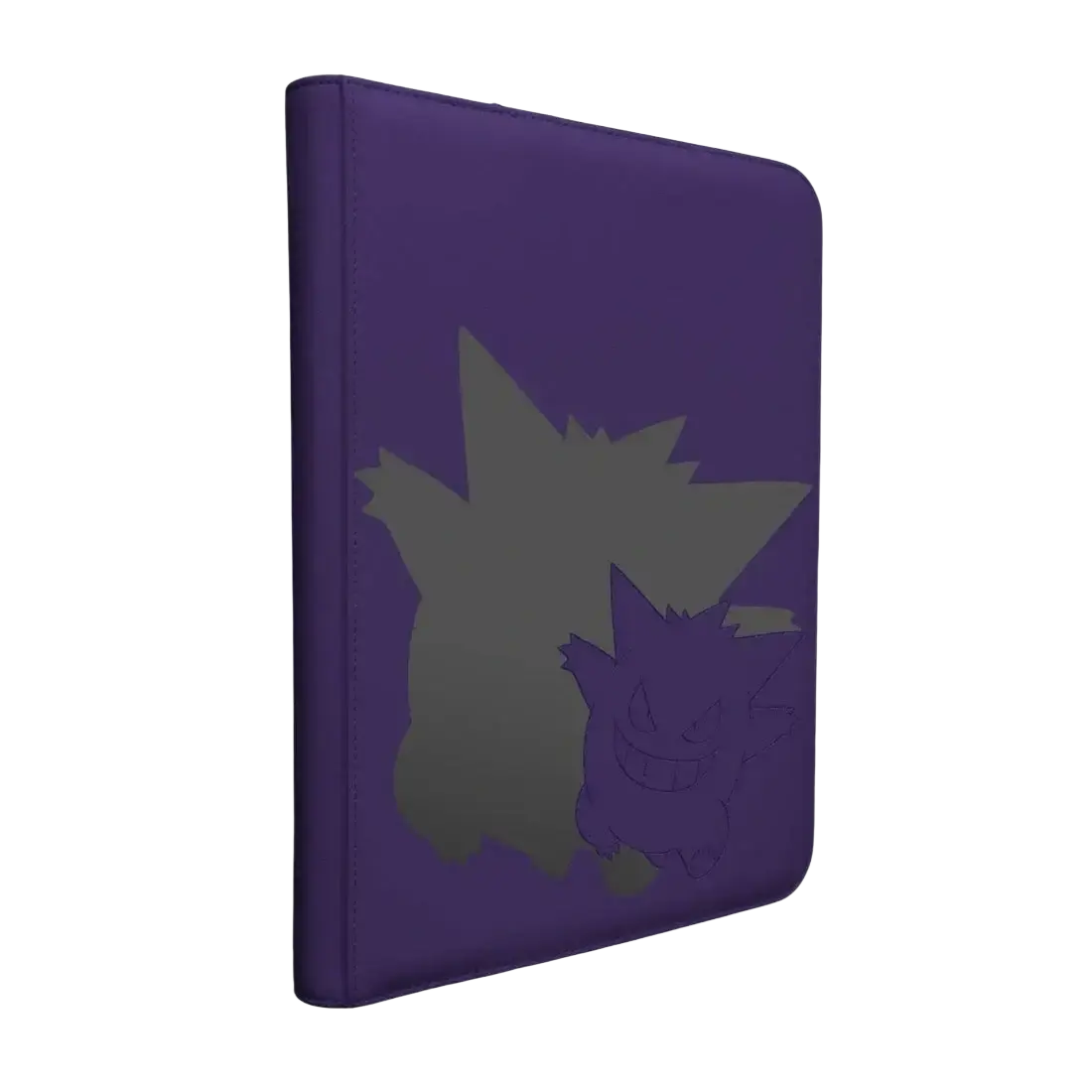 Ultra-pro purple binder with black star design.