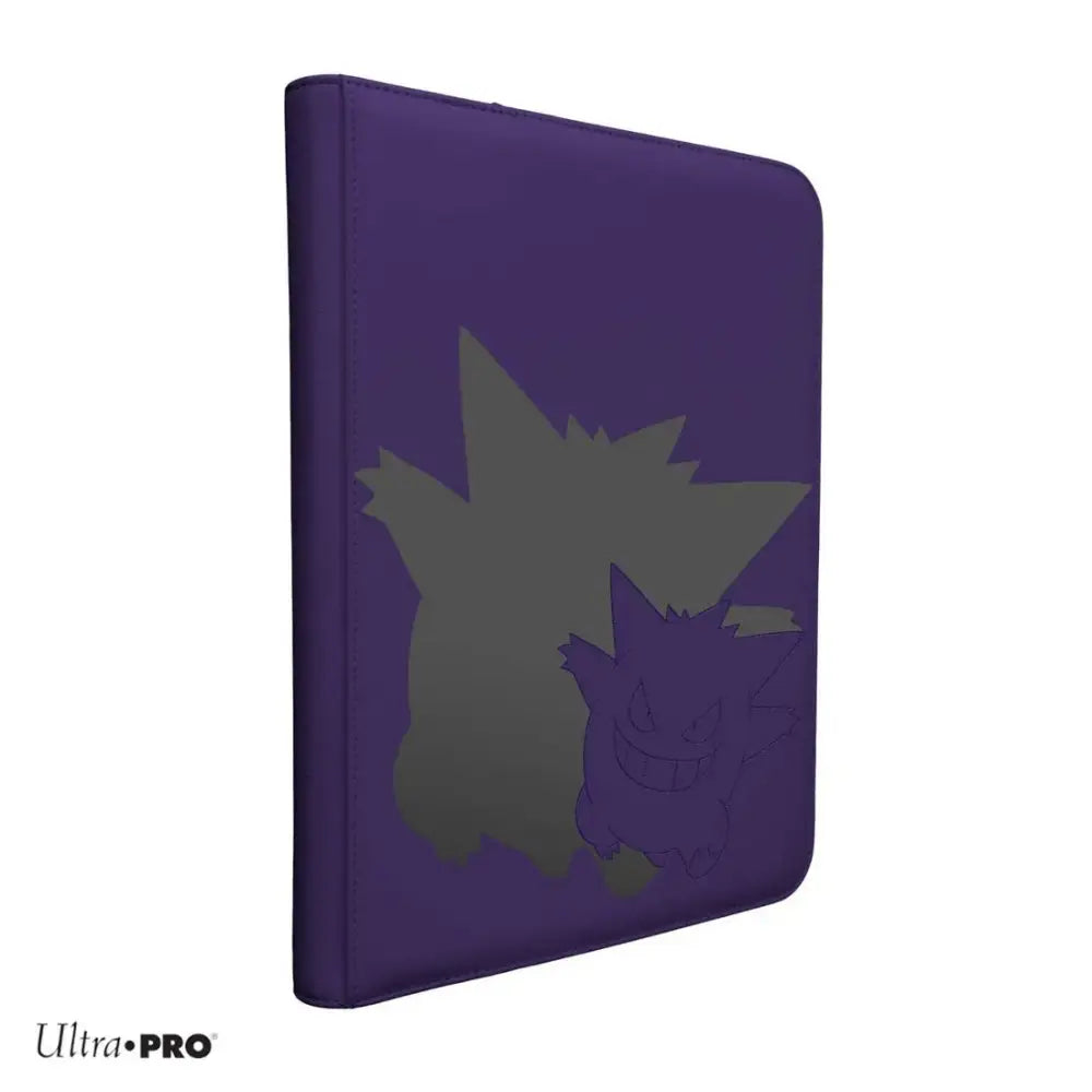 Ultra-pro purple binder with black star design.