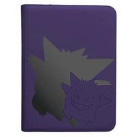 Purple gengar-themed binder with embossed design.