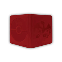 Red plastic ultra pro zippered pokémon elite series charizard binder with embossed poké ball and dragon design