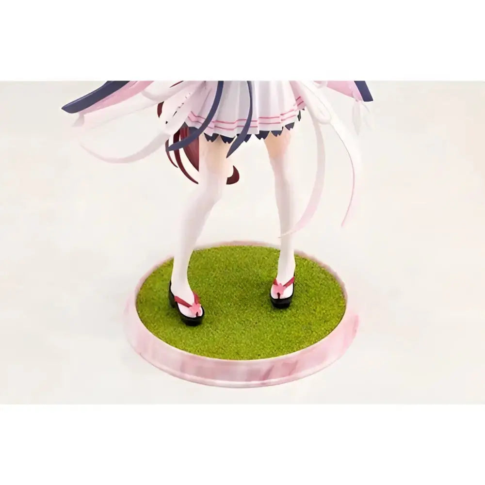 A detailed 1 7 scale artfx statue of uma musume pretty derby sakura chiyono o in white and pink skirt on grass base