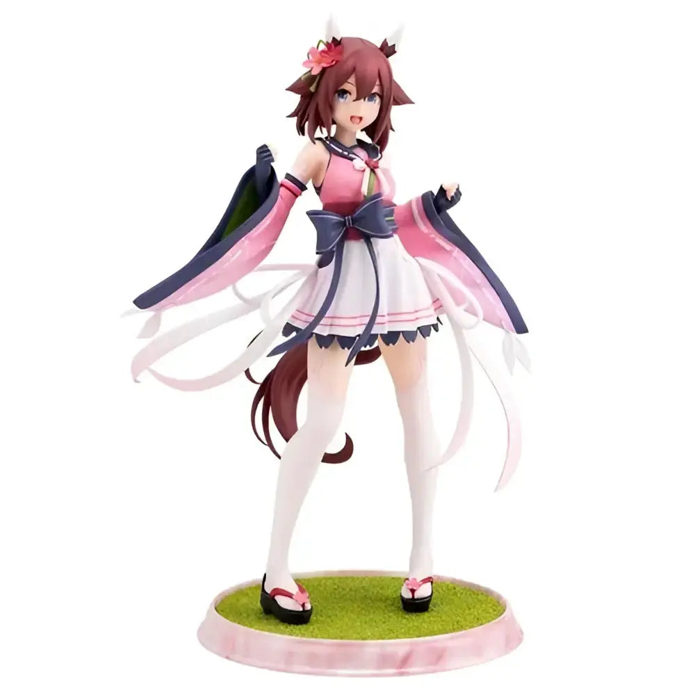 Uma musume pretty derby sakura chiyono o 1 7 scale statue anime figurine with pink white and dark blue accents detailed skirt bow and ribbons